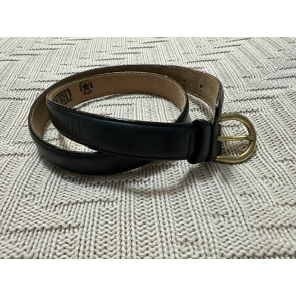 Lands End black leather belt size 28